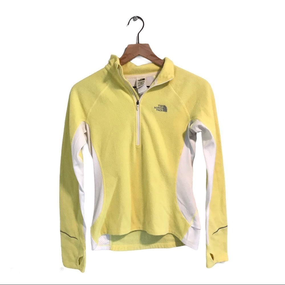 The North Face Yellow and White Jacket